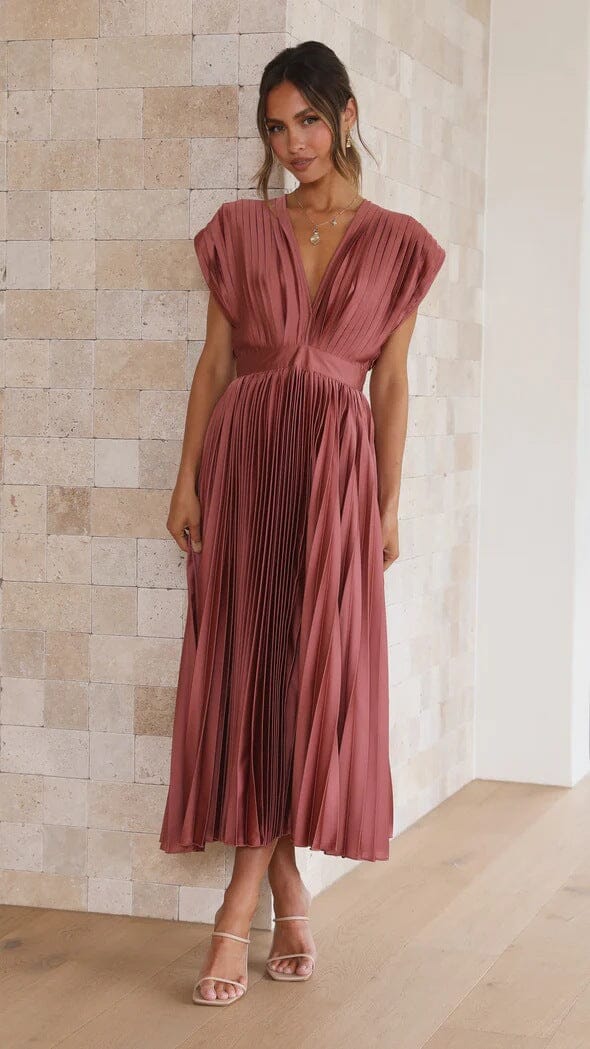 Diala Schmeichelhaftes Elegantes Midikleid für Damen