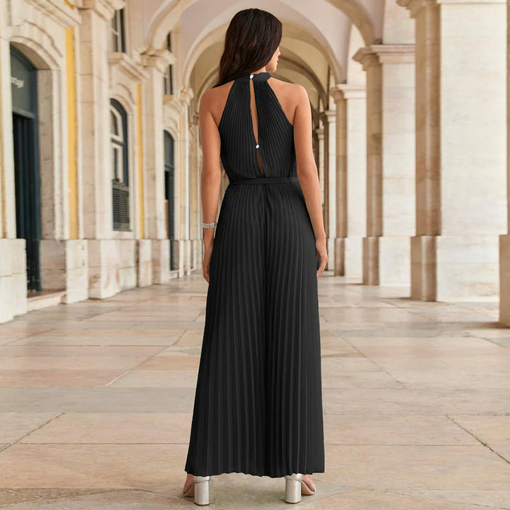 Tuta a pieghe di alta qualità e di stile per donna