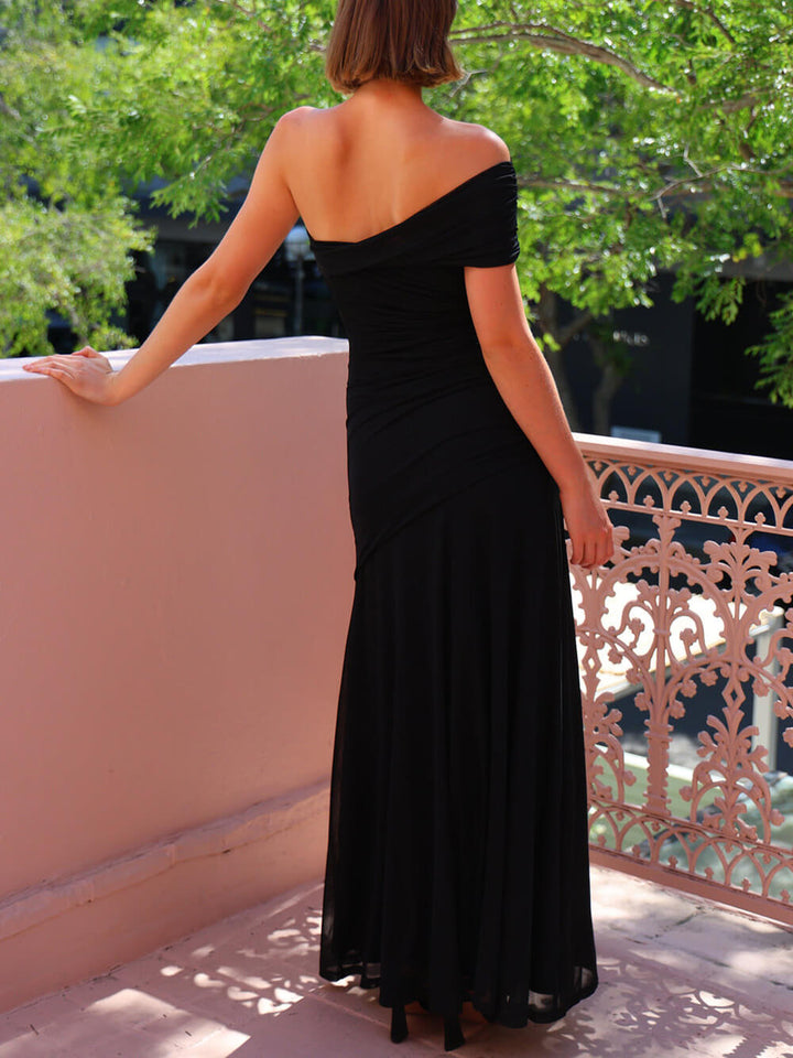 Adelita Zeitlos Elegantes Schulterfreies Maxikleid für Damen