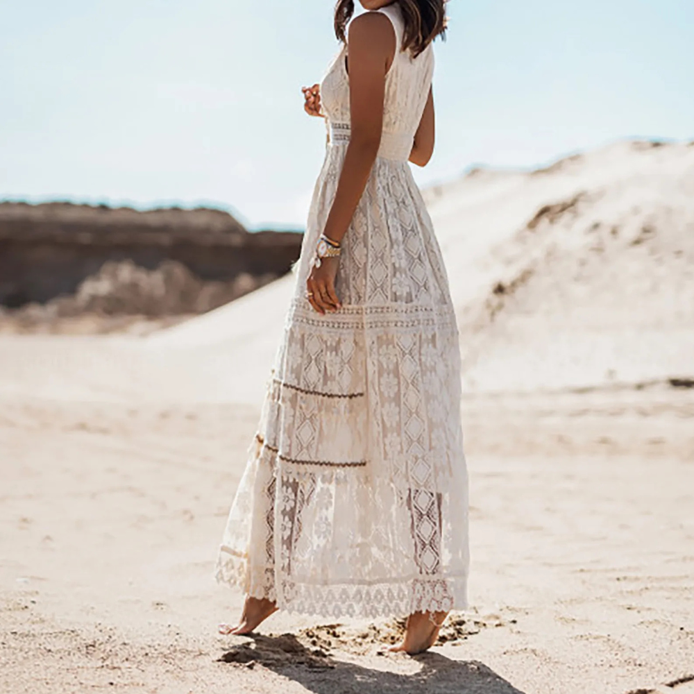Inka Lässiges Atmungsaktives Boho-Maxikleid für Damen