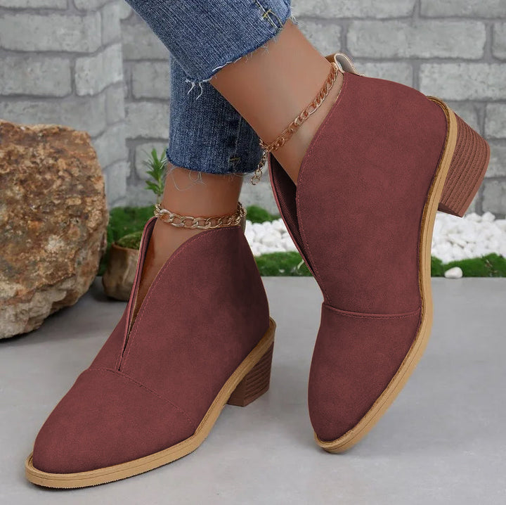 Auffällige rote Sommer-Stiefeletten für Damen mit modernem Design und bequemer Passform