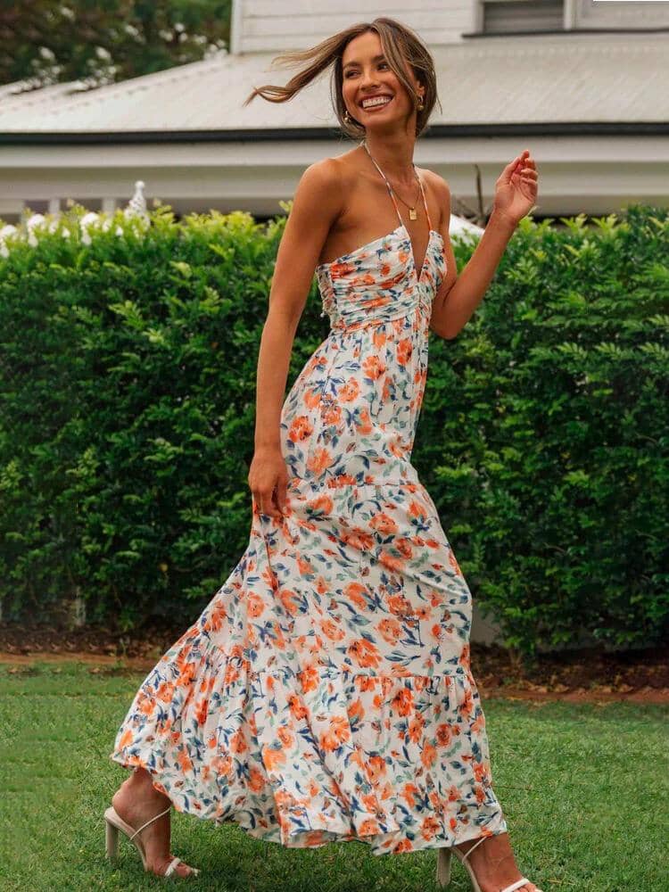 Althea Sommer Maxikleid mit Neckholder