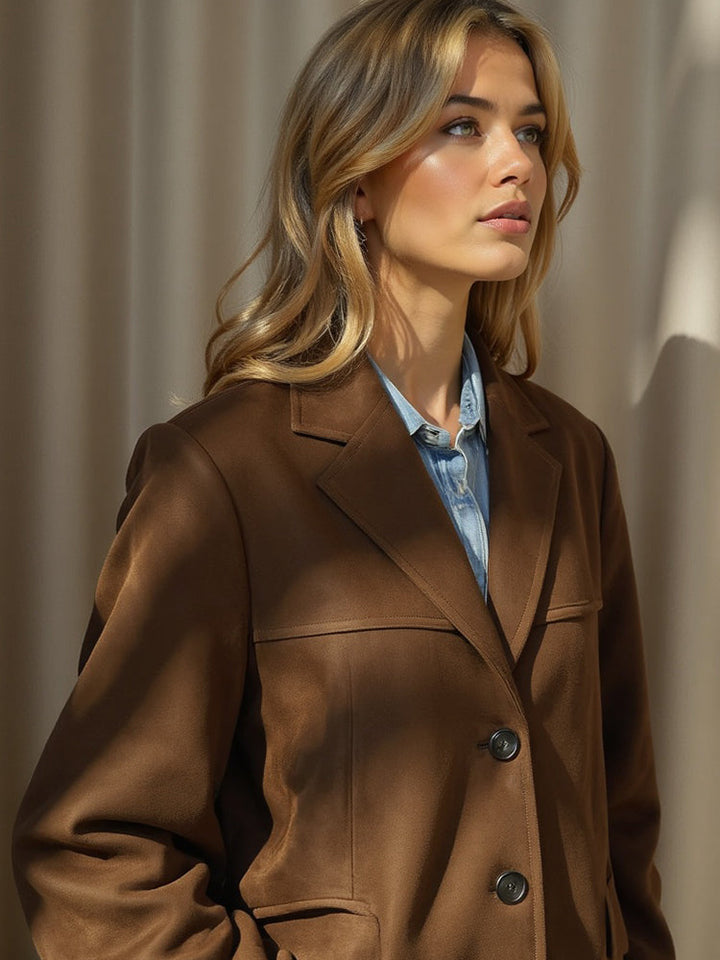 Bina Wildleder-Blazer