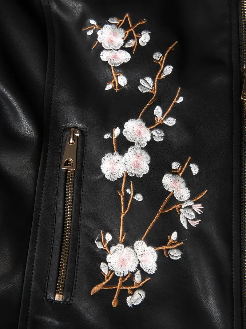 Susanne Damen Kunstlederjacke mit Blumenmuster - Modehaus Blum