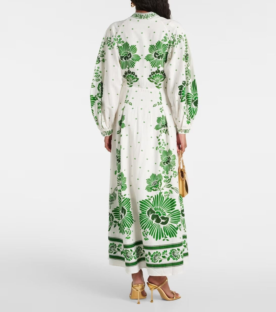 Filomena Damen Kleid mit Print & V-Ausschnitt