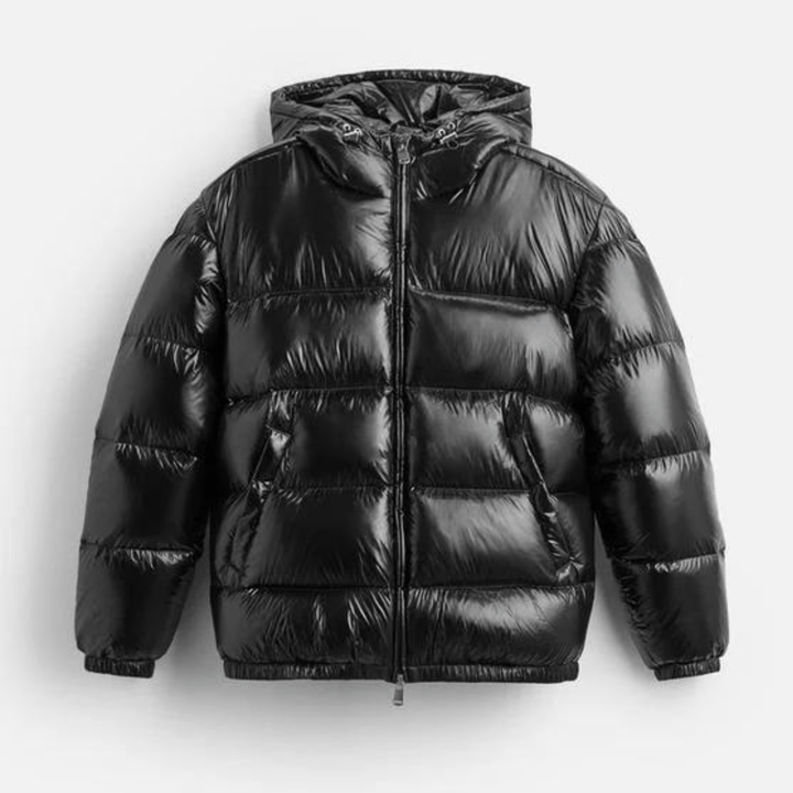 Unisex Steppjacke mit Kapuze und Reißverschluss