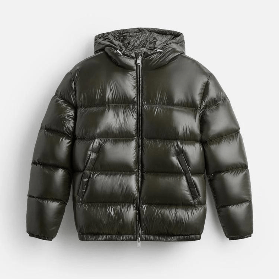 Unisex Steppjacke mit Kapuze und Reißverschluss