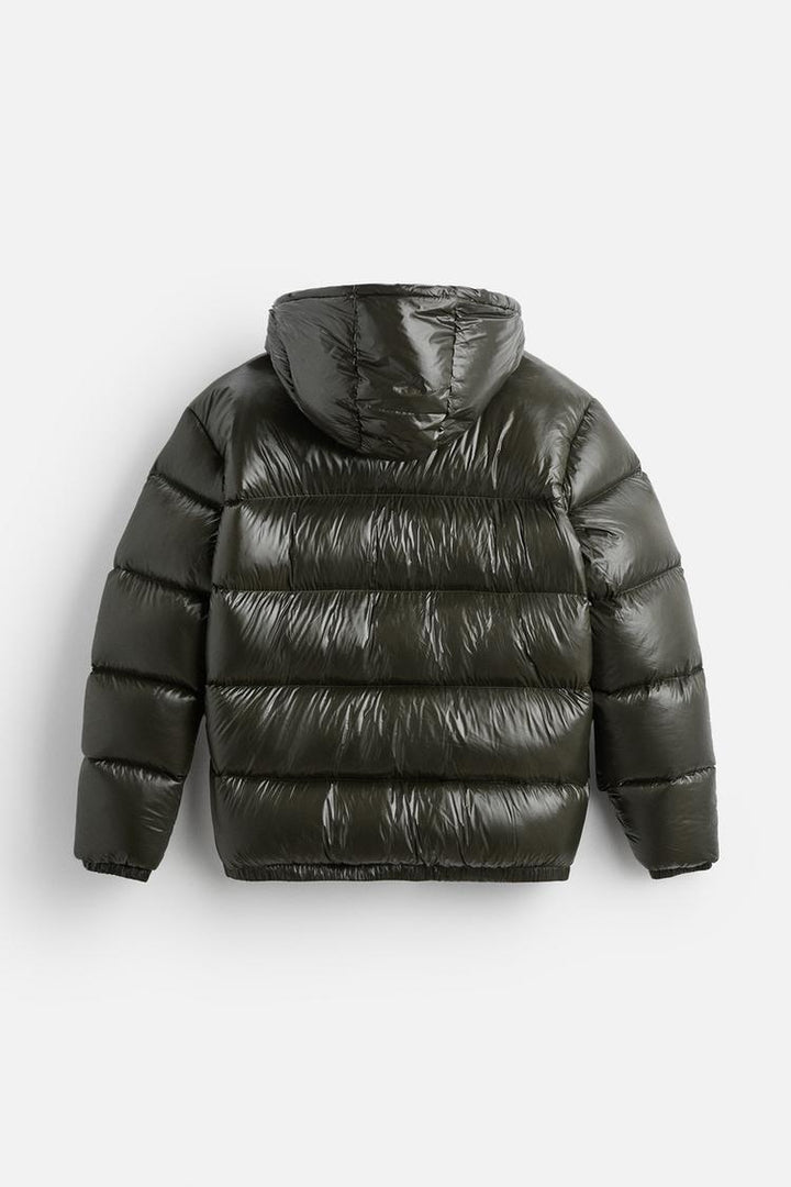 Unisex Steppjacke mit Kapuze und Reißverschluss
