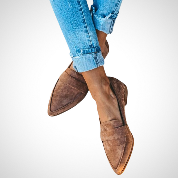 Valerie weiche flats für Damen in Braun mit lässigem Stil und flexiblem Sitz