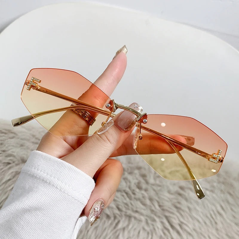 Giorgia Diamantschliff Rahmenlose Sonnenbrille