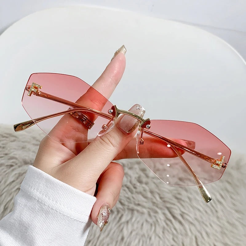Giorgia Diamantschliff Rahmenlose Sonnenbrille