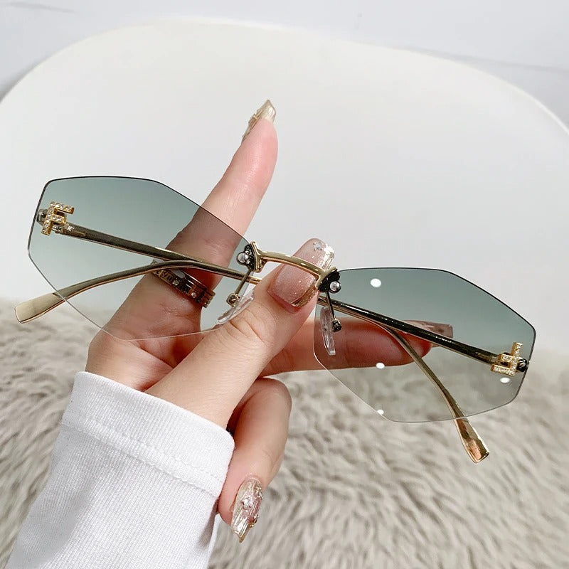 Giorgia Diamantschliff Rahmenlose Sonnenbrille