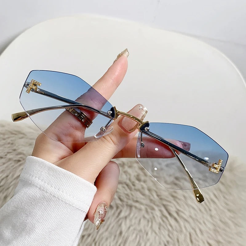Giorgia Diamantschliff Rahmenlose Sonnenbrille
