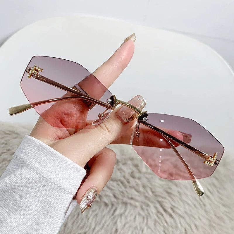 Giorgia Diamantschliff Rahmenlose Sonnenbrille