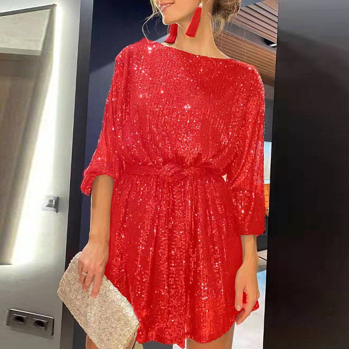 Anneliese Lose Pailletten Minikleid