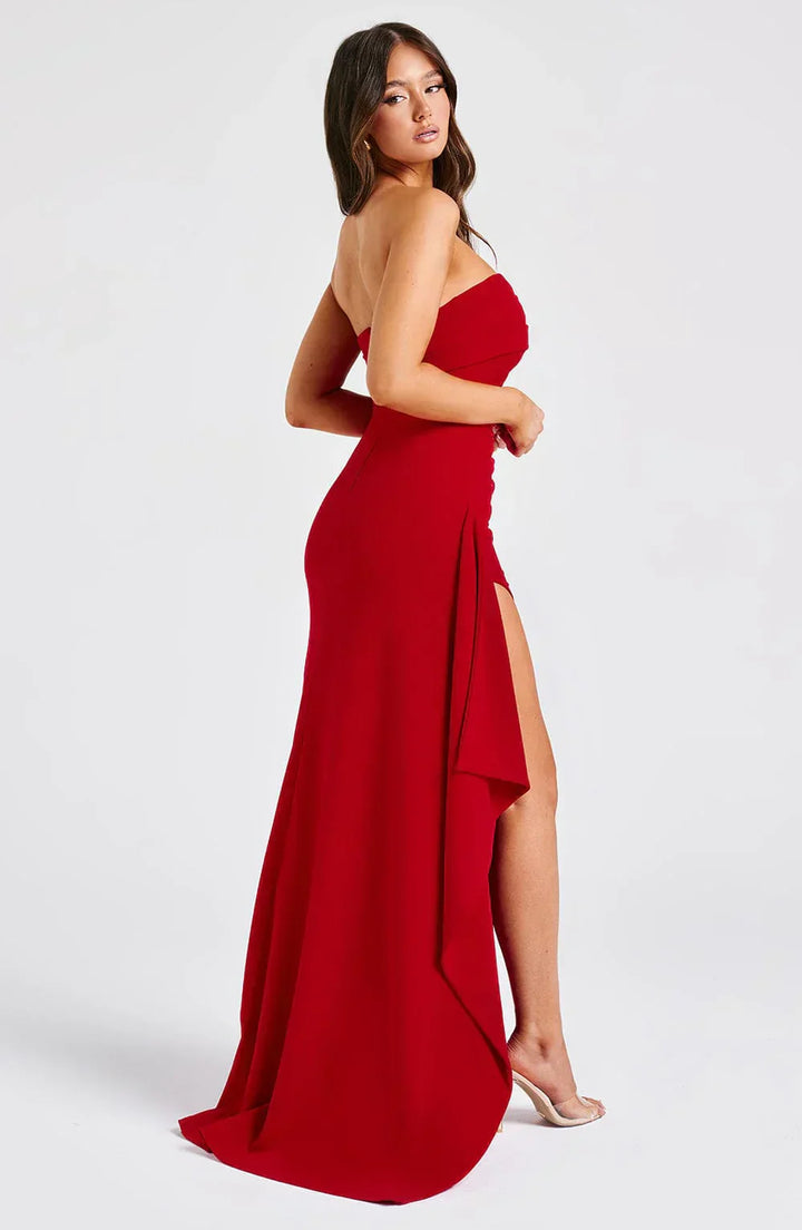 Sieglinde Schulterfreies Maxi-Kleid